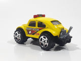 2001 Matchbox San Blasters Volkswagen Beetle 4x4 Yellow Die Cast Toy Car Vehicle with Opening Hood