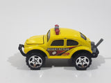 2001 Matchbox San Blasters Volkswagen Beetle 4x4 Yellow Die Cast Toy Car Vehicle with Opening Hood