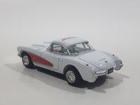 Kinsmart 1957 Chevrolet Corvette AC Delco White Pull Back Die Cast Toy Car Vehicle