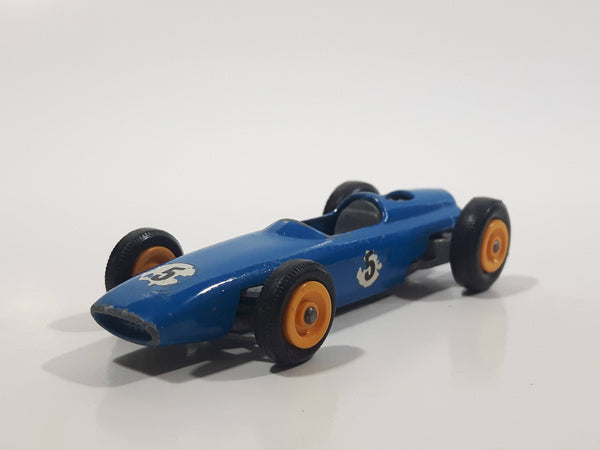 Vintage Lesney Matchbox Series No. 52 B.R.M. #5 Blue Die Cast Toy Race Car Vehicle Made in England