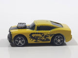 Mega Bloks Streetz Yellow Miniature Plastic Die Cast Toy Car Vehicle