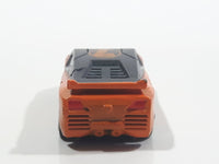 Mega Bloks Streetz Orange and Black #7 Miniature Plastic Die Cast Toy Car Vehicle