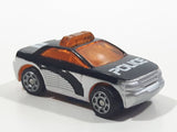 Mega Bloks Streetz Black and White Police Miniature Plastic Die Cast Toy Car Vehicle