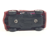 Mega Bloks Streetz Dark Red with Black and White Checkers Miniature Plastic Die Cast Toy Car Vehicle