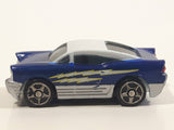 Mega Bloks Streetz Blue with White Roof Miniature Plastic Die Cast Toy Car Vehicle