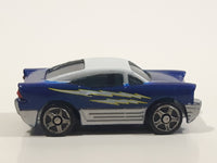 Mega Bloks Streetz Blue with White Roof Miniature Plastic Die Cast Toy Car Vehicle