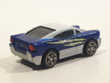 Mega Bloks Streetz Blue with White Roof Miniature Plastic Die Cast Toy Car Vehicle