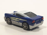 Mega Bloks Streetz Blue with White Roof Miniature Plastic Die Cast Toy Car Vehicle