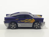 Mega Bloks Streetz Purple with Flames Miniature Plastic Die Cast Toy Car Vehicle