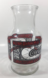 Vintage 1970s Godfather's Pizza Coca-Cola Coke Soda Pop Red Black Stained Glass Style Carafe Juice Decanter