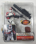 2002 Hasbro Star Wars Attack Of The Clones Clone Trooper White 4" Tall Toy Figure with Accessories