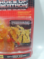 2001 Hasbro Transformers Autobot Heroes Of Cybertron Generation One Collection Powermaster Optimus Prime Spark Attack  3" Tall Toy Action Figure and Card New in Package