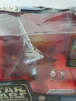 1997 Galoob Micro Machines Main Event Toys Star Wars Action Fleet Incom T-16 Sky Hopper Space Vehicle Featuring Luke Skywalker & Biggs Darklighter Miniature Figure New in Box Worn Box