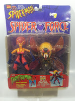 1997 Grand Toys Toy Biz Marvel Comics Spider-Man Spider Force With Transforming Insect Armor You Turn Wasp Into A Super Stinger Wasp 4 1/2" and 5 1/4 Tall Toy Action Figure New in Package