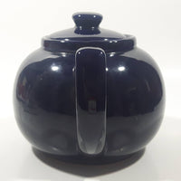 Dark Blue Purple Ceramic Teapot 5 1/4" Tall