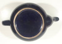 Dark Blue Purple Ceramic Teapot 5 1/4" Tall