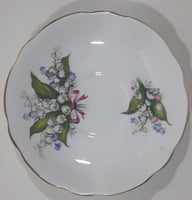 Regency English White with Blue and White Lily of The Valley Flowers Themed Hope. B.C. British Columbia Gold Trim Fine Bone China Tea Cup and Saucer Set