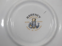 Regency English White with Blue and White Lily of The Valley Flowers Themed Hope. B.C. British Columbia Gold Trim Fine Bone China Tea Cup and Saucer Set