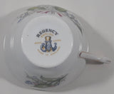 Regency English White with Blue and White Lily of The Valley Flowers Themed Hope. B.C. British Columbia Gold Trim Fine Bone China Tea Cup and Saucer Set