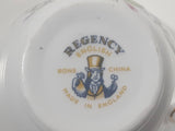 Regency English White with Blue and White Lily of The Valley Flowers Themed Hope. B.C. British Columbia Gold Trim Fine Bone China Tea Cup and Saucer Set