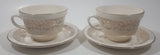 Vintage Georgian China Tudor Rose Pink Flower Cream Gold Trim Fine China Tea Cup and Saucer Set