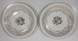 Vintage Georgian China Tudor Rose Pink Flower Cream Gold Trim Fine China Tea Cup and Saucer Set