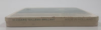 Vintage Willem II Brilliant 10 Panatellas Cigars Brasil Green and Beige Hinged Tin Metal Cigarillo Holder Case