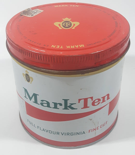 Vintage Mark Ten Full Flavour Virginia Fine Cut Cigarette Tobacco Tin Metal Can