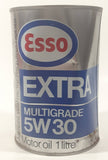 Vintage Esso Multigrade 5W30 Motor Oil 1 Litre Metal Can FULL Still Sealed Never Opened