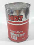 Vintage 1970s Co-op HD7 Heavy Duty SAE 30 Motor Oil 1 Litre Metal Can FULL Still Sealed Never Opened