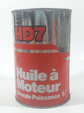 Vintage 1970s Co-op HD7 Heavy Duty SAE 30 Motor Oil 1 Litre Metal Can FULL Still Sealed Never Opened