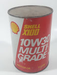 Vintage Shell X100 10W30 Multi Grade Motor Oil 1 Litre Cardboard Can FULL Still Sealed Never Opened