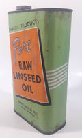 Vintage Winnipeg Linseed Oil Mills Pure Raw Linseed Oil "A Quality Product" 2 Lbs. 4 Oz. Metal Can Winnipeg, Manitoba