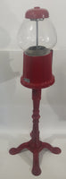 Vintage Continental Gum of Canada Inc. Gumball Candy Dispenser Machine Metal with Glass Globe On Metal Footed Stand 38" Tall