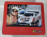 All Pro Bumper To Bumper Auto Parts John Force Castrol GTX Red Large Tin Metal Container with Collector Card