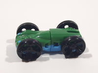 Kinder Surprise SE229 Sprinty Cars Blue Green Double Sided Plastic Miniature Toy Flip Car Vehicle