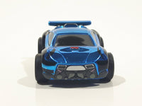 2017 Psyonix Zag Toys Chrome Blue Pull Back Plastic Die Cast Toy Car Vehicle