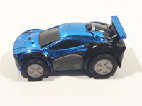 2017 Psyonix Zag Toys Chrome Blue Pull Back Plastic Die Cast Toy Car Vehicle
