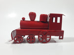 Train Locomotive Red Tin Metal Toy 3 1/2" Long Missing Rear Wheels