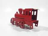 Train Locomotive Red Tin Metal Toy 3 1/2" Long Missing Rear Wheels