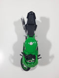 Maisto Kawasaki ZX SR Motor Cycle Green Die Cast Toy Car Vehicle Twisted Front Wheel Support 4 3/4" Long