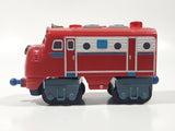 2010 Ludorum Learning Curve Chuggington Train Locomotive Wilson Red Plastic Die Cast Toy Vehicle 5 1/4" Long