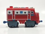 2010 Ludorum Learning Curve Chuggington Train Locomotive Wilson Red Plastic Die Cast Toy Vehicle 5 1/4" Long