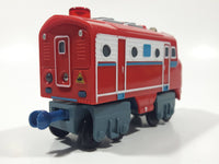 2010 Ludorum Learning Curve Chuggington Train Locomotive Wilson Red Plastic Die Cast Toy Vehicle 5 1/4" Long