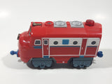 2010 Ludorum Learning Curve Chuggington Train Locomotive Wilson Red Plastic Die Cast Toy Vehicle 5 1/4" Long