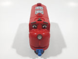 2010 Ludorum Learning Curve Chuggington Train Locomotive Wilson Red Plastic Die Cast Toy Vehicle 5 1/4" Long