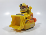 Spin Master Paw Patrol Rubble Character Bulldozer Yellow and Orange Plastic Die Cast Toy Car Vehicle 3 5/8" Long