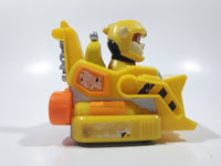 Spin Master Paw Patrol Rubble Character Bulldozer Yellow and Orange Plastic Die Cast Toy Car Vehicle 3 5/8" Long