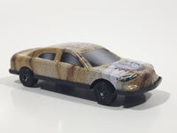 Unknown Brand Bulldog Themed Light Brown and White Thin Metal Die Cast Toy Car Vehicle