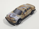 Unknown Brand Bulldog Themed Light Brown and White Thin Metal Die Cast Toy Car Vehicle